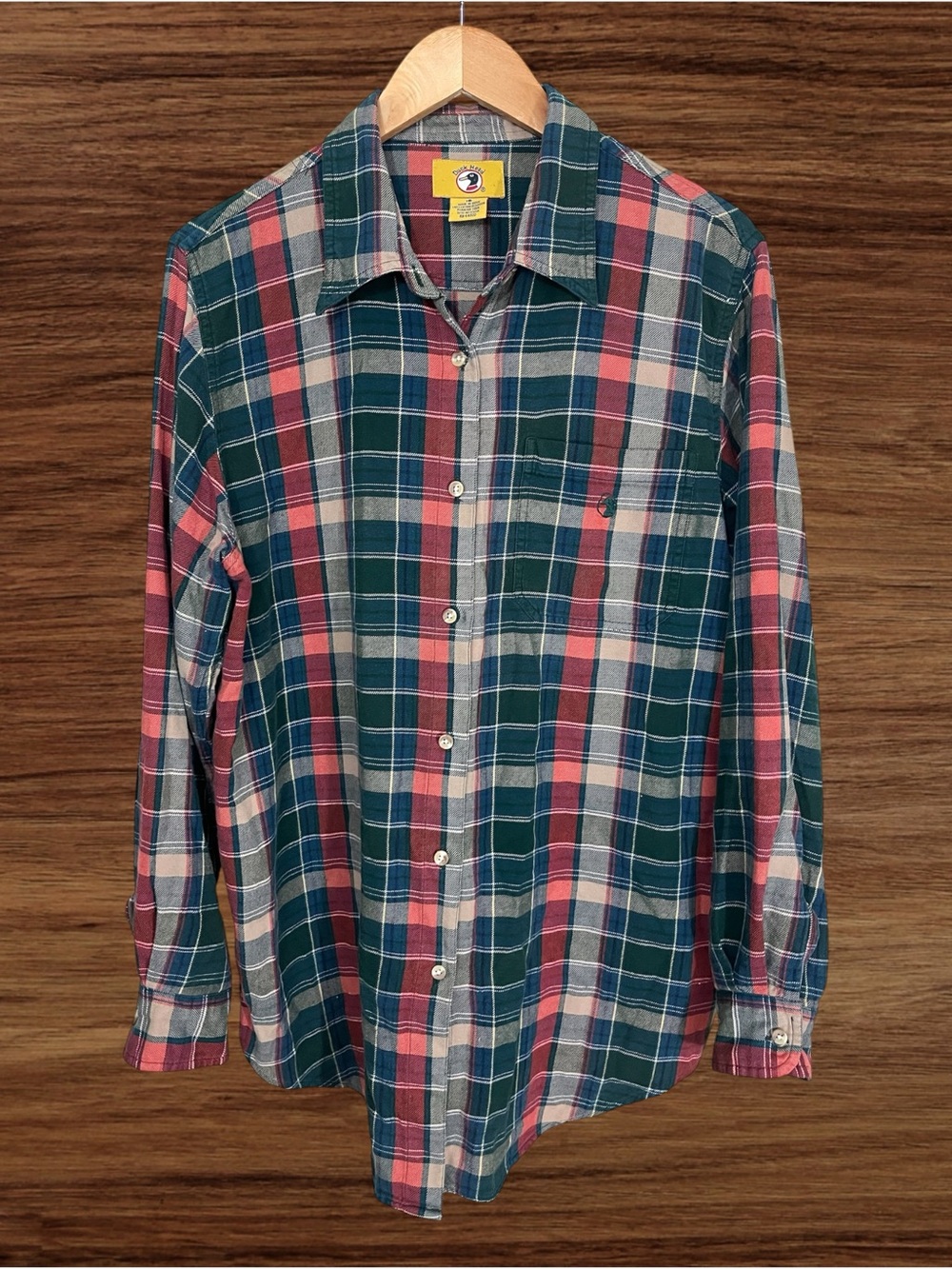 Duck Head Women’s Plaid Long Sleeve Flannel Shirt. Size 16
